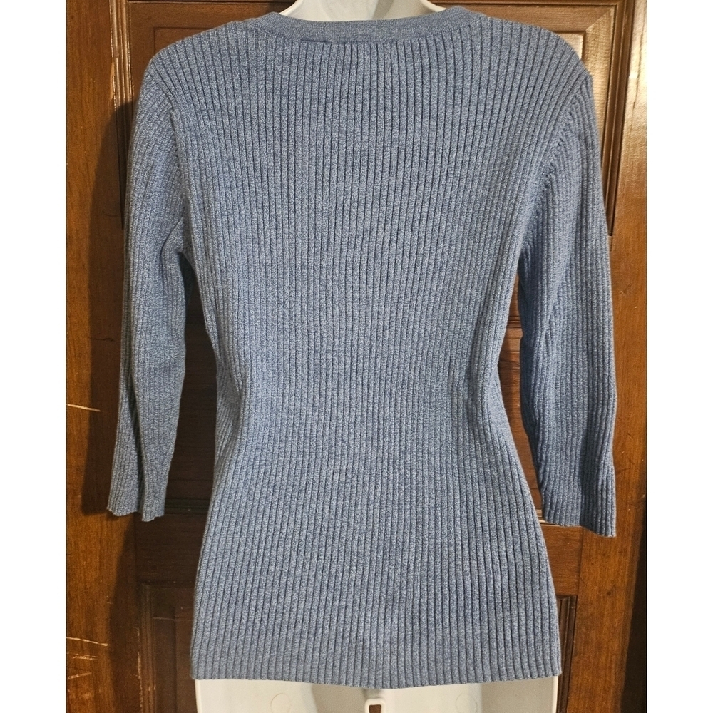 Liz & Co. Square Neck Ribbed Sweater - Picture 6 of 8